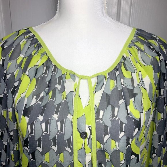 CARMEN MARC VALVO key lime pie graphic print top - Picture 4 of 6